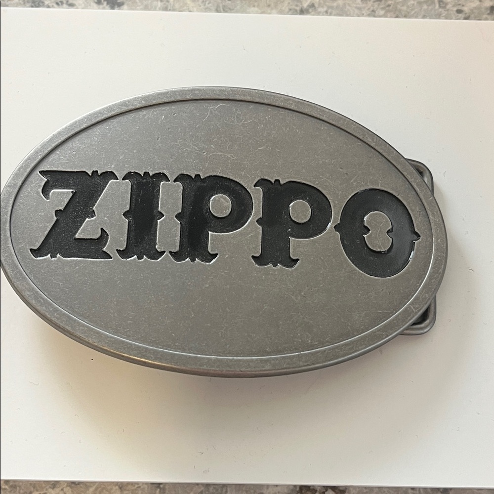 Zippo Gray Oval Belt Buckle